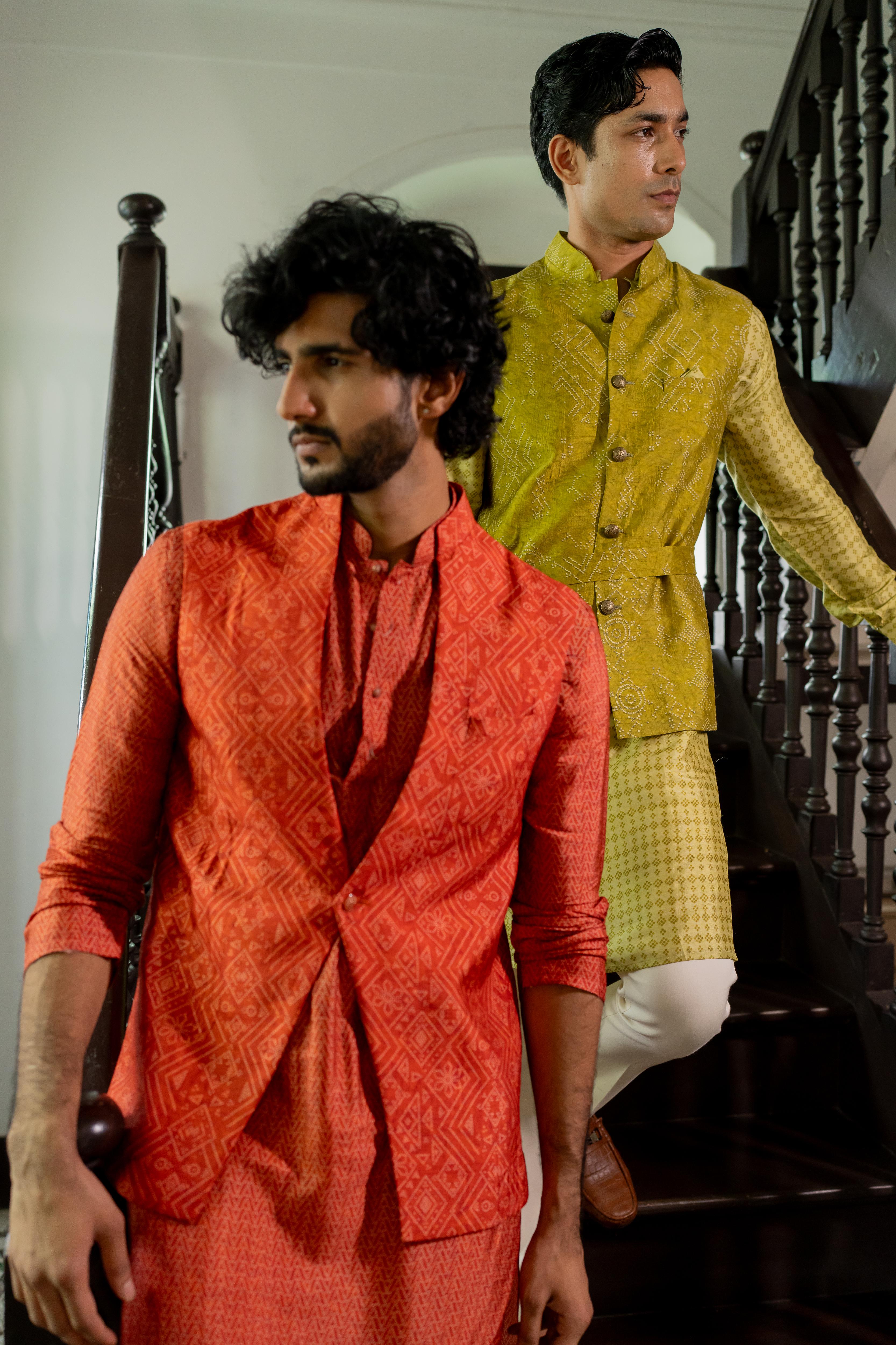 Yam Orange Digital Printed Ensemble